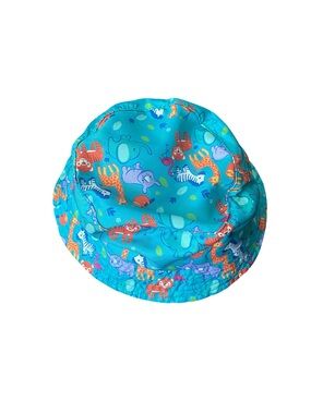 Toddler Turquoise Animal Print Bucket Hat